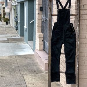 Madewell High Waisted Black Overalls